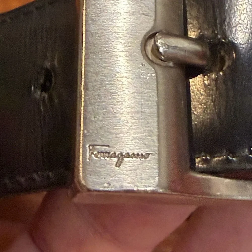 Salvatore Ferragamo Reversible Brown Black Leather 36” Men's Belt